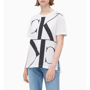 Calvin Klein dámské bílé tričko Mirror - L (YAF)